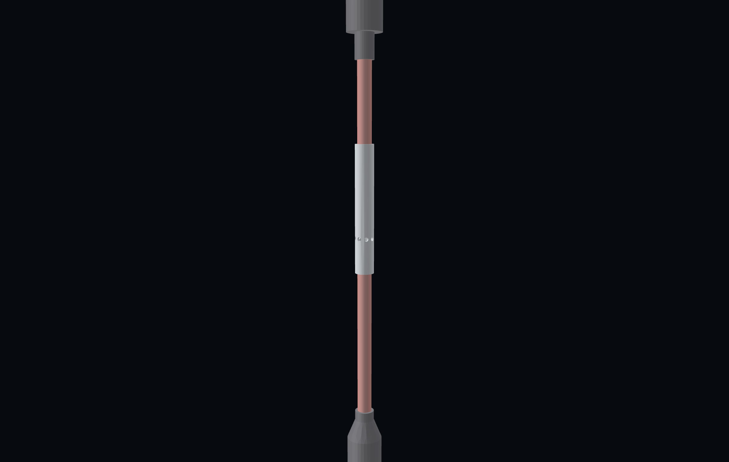 Sectioned view of the DZC950 Dual-Zone Selective Completion mechanism
