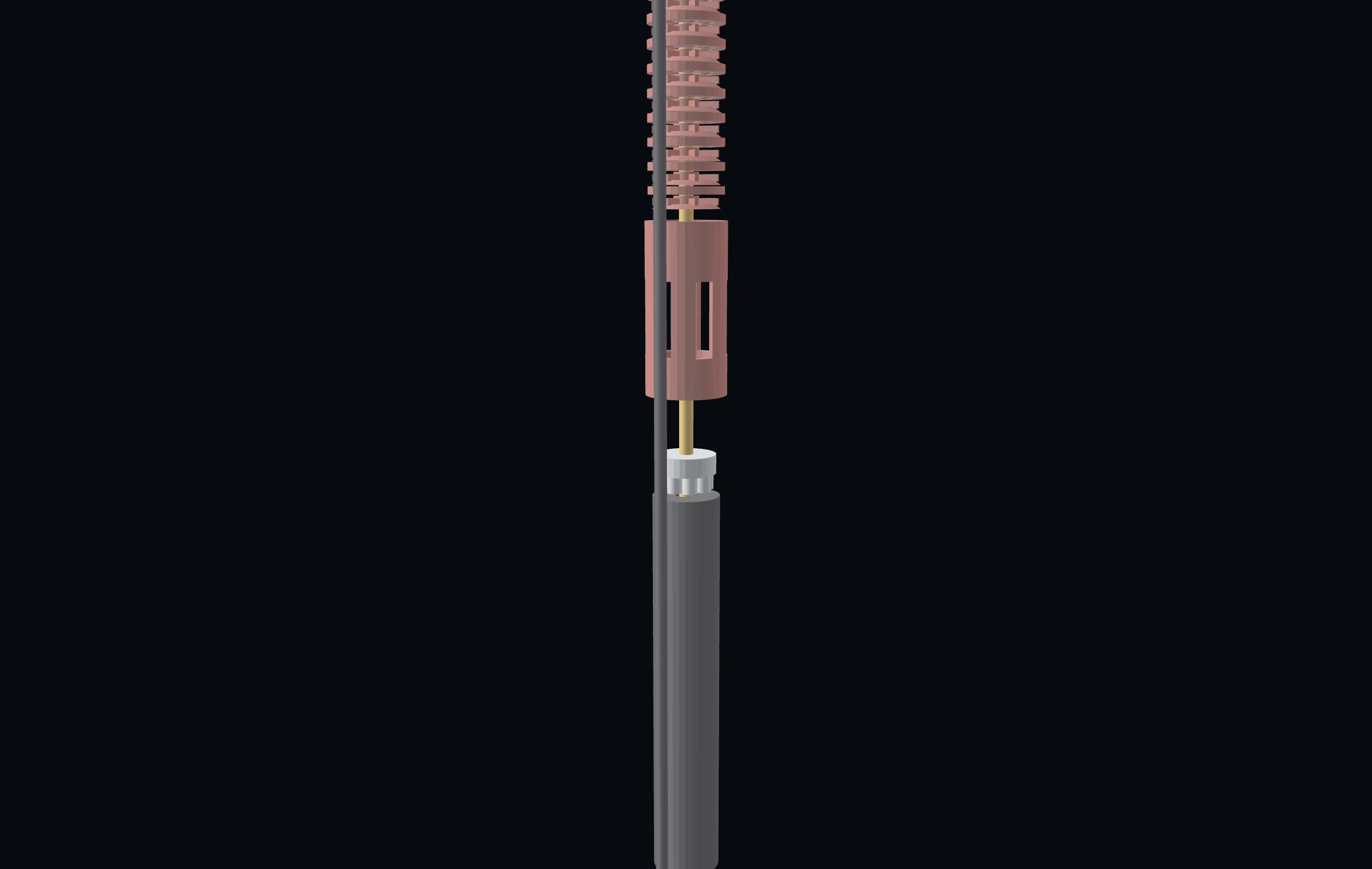 Sectioned view of the ESP400 Electrical Submersible Pump Assembly mechanism