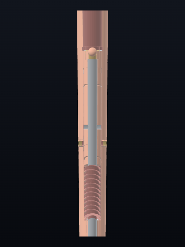 Sectioned view of the PBL 8.5 in Drill-String Bypass Sub mechanism